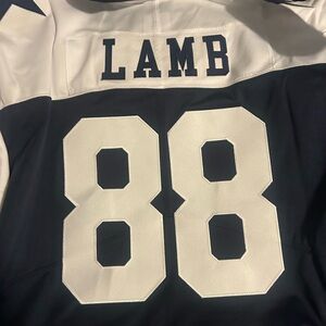 NFL Cee Dee Lamb Blue and White On-Field Dallas Cowboys Jersey